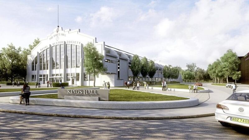 An artist&#39;s impression of what the new health and wellbeing park at the King&#39;s Hall in south Belfast 