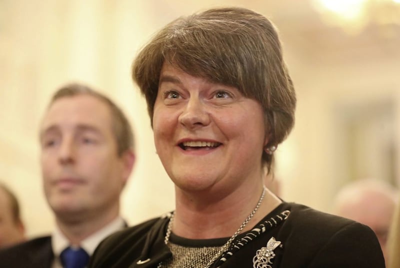 DUP leaderArlene Foster thanked David Simpson for his service. Picture by Niall Carson, Press Association 