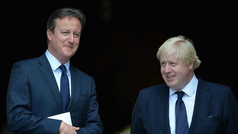 British prime minister David Cameron and leading Brexit campaigner Boris Johnson 