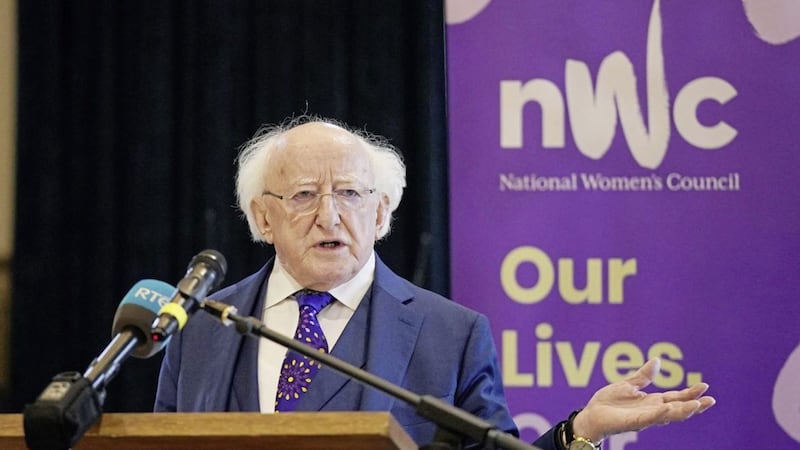 President Michael D Higgins has criticised segregated education in Northern Ireland at a peace conference in Enniskillen, Co Fermanagh 