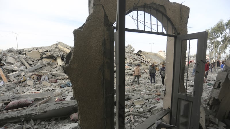 Widespread destruction followed the Israeli bombardment of the Gaza Strip (AP)
