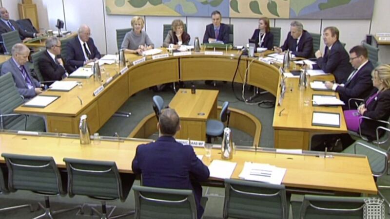 A meeting of the Northern Ireland Affairs Committee in London earlier this year 