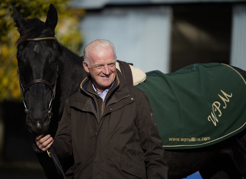 Willie Mullins with his Gold Cup favourite Galopin Des Champs