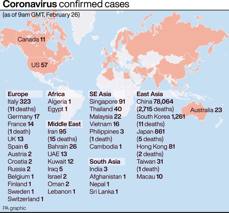 Italian coronavirus outbreak leads to new advice from Public Health Agency on 'self-isolation' 