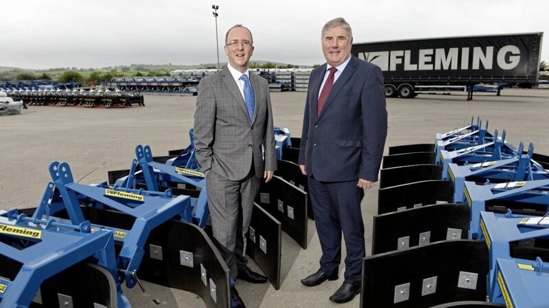 Pictured at the investment announcement for Fleming Agri-Products are: Des Gartland, Invest NI and George Fleming, chairman of Fleming Agri-Products 