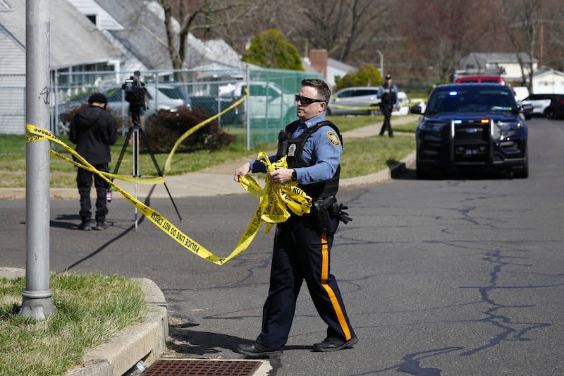 Three people were killed in suburban Philadelphia on Saturday (AP)