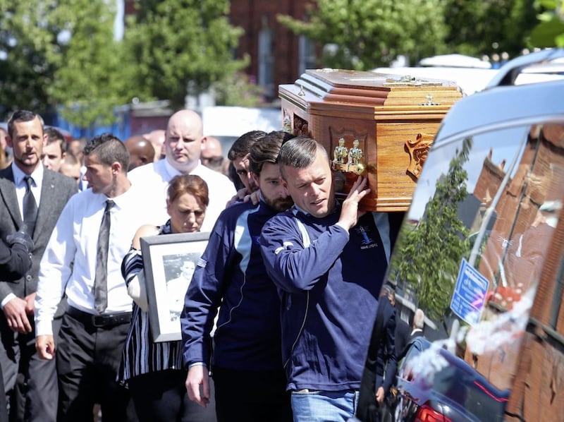 The funeral of Billy McConville at St Paul&#39;s Church, west Belfast. Picture by Mal McCann 