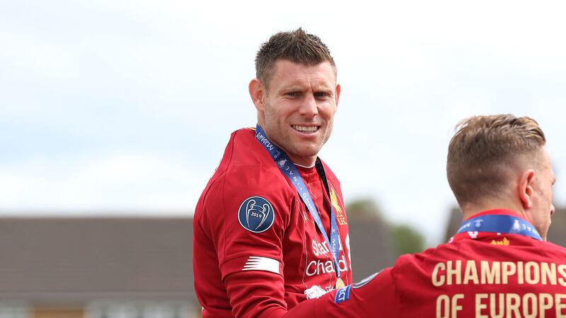Liverpool's James Milner with his Champions League winner's medal.