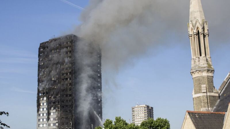 Several hundred people were in the tower block when the blaze broke out.