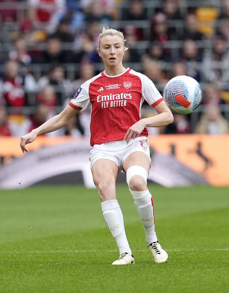 Arsenal’s Leah Williamson did not play the second half