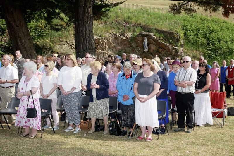 The congregation taking part in the annual &#39;Saul Sunday&#39; Mass. Picture by Bill Smyth 