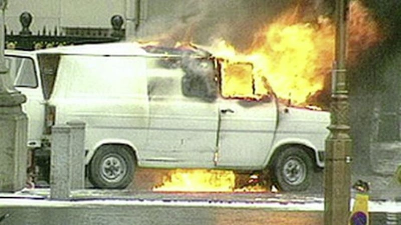 The van used in the 1991 IRA attack on Downing Street. 