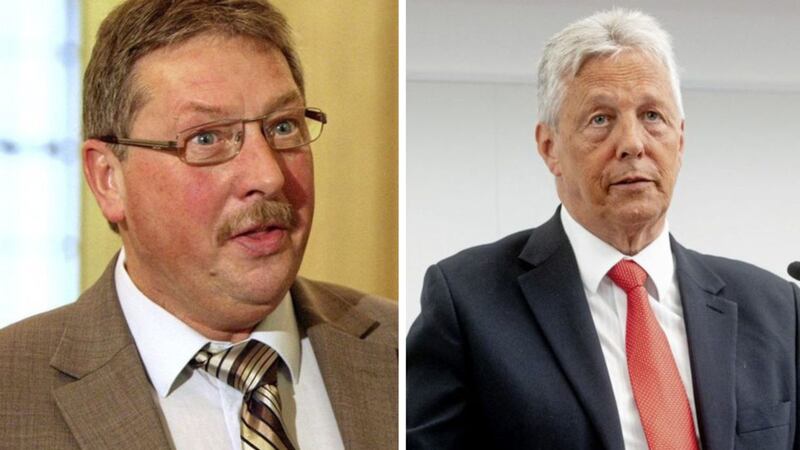 &nbsp;Sammy Wilson has hit back at his former leader over a potential border poll