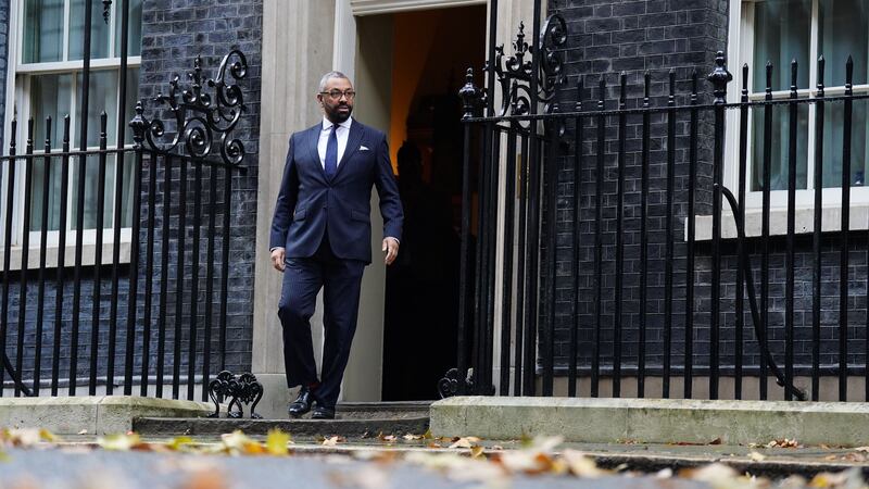 James Cleverly’s appointment as Home Secretary means the four top positions in the Government are being held by men for the first time since 2010 (James Manning/PA)