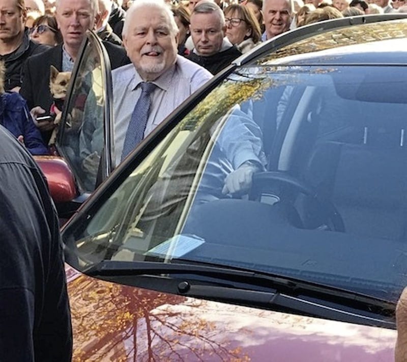 Ulster Unionist peer, Lord Maginnis found he&#39;d parked his car in the middle of a Sinn F&eacute;in rally. 