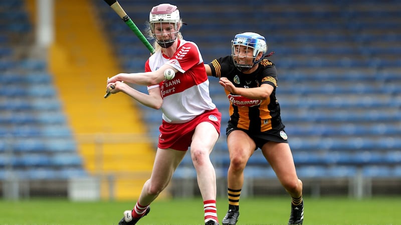 Aoife Ní Chaiside in action for Derry during their All-Ireland intermediate semi-final win over Kilkenny   Picture: Inpho
