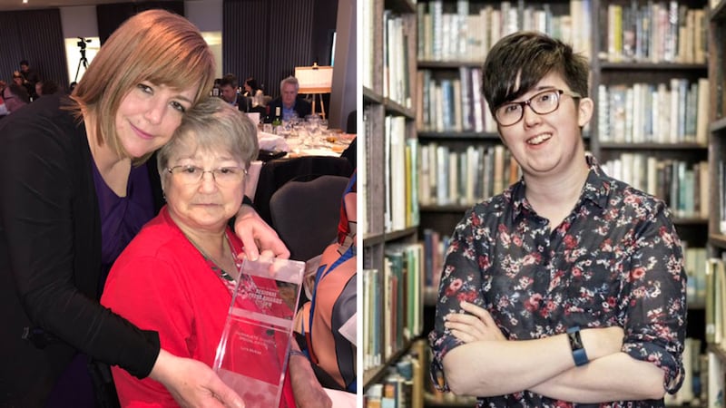 Lyra Mckee&rsquo;s mother Joan and sister Nichola Corner accepted the award in London&nbsp;