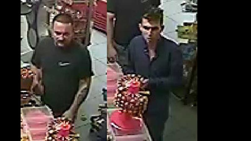 The two men police want to speak to in relation to the theft of Conall Kerrigan's wallet<br />&nbsp;