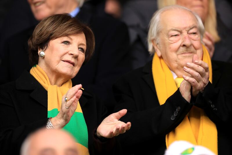 Norwich City owners Delia Smith and husband Michael Wynn Jones