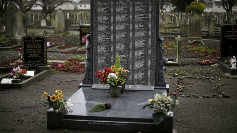 The memorial to 222 children from the Bethany Mother and Child Home, at Mount Jerome Cemetery, Harold&#39;s Cross, Dublin. Picture by Brian Lawless, Press Association 