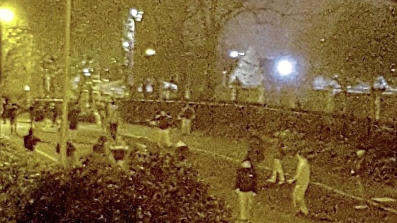 Up to 50 youths are believed to have been involved in disturbances in Alexandra Park Avenue in north Belfast on Tuesday 