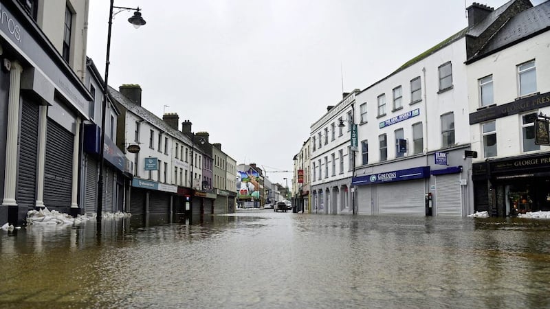 Businesses in Newry have been left counting the cost of this week's flooding. Picture by Arthur Allison/ Pacemaker Press