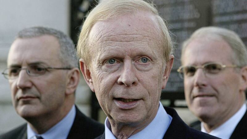 Reg Empey (centre) has proposed an asset freezing bill in the House of Lords, which seeks to impose restrictions on assets owned by those who assist terrorist organisations in Britain 