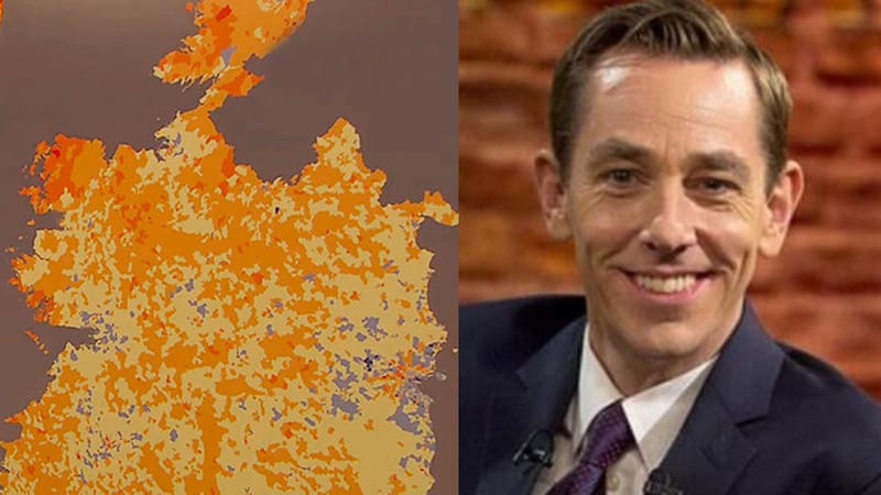 RT&Eacute; sparked outrage in 2017 when it used a map of Ireland with the six northern counties removed&nbsp;