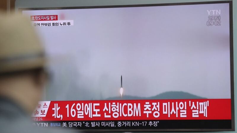 They launched a medium-range missile on Saturday morning local time