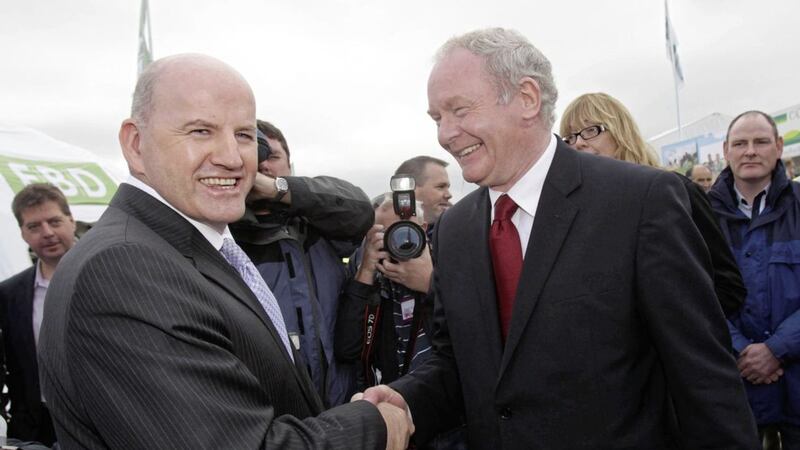 Sean Gallagher pictured with the late Martin McGuinness during the 2011 Irish Presidential race. 
