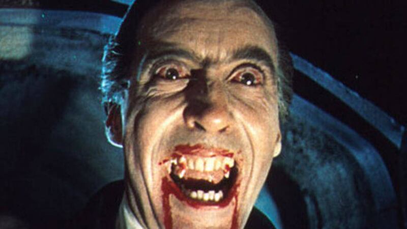 Sir Christopher Lee as Dracula, the role for which he will be most remembered 