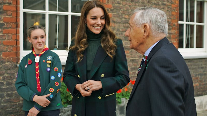 The Duchess of Cambridge awarded a Cub Scout with a new Centenary Remembrance Badge created to commemorate 100 years of the Royal British Legion.