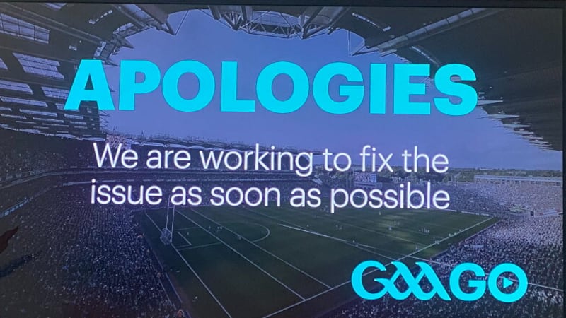 Coverage of a number of games on GAAGO over the weekend suffered technical issues.