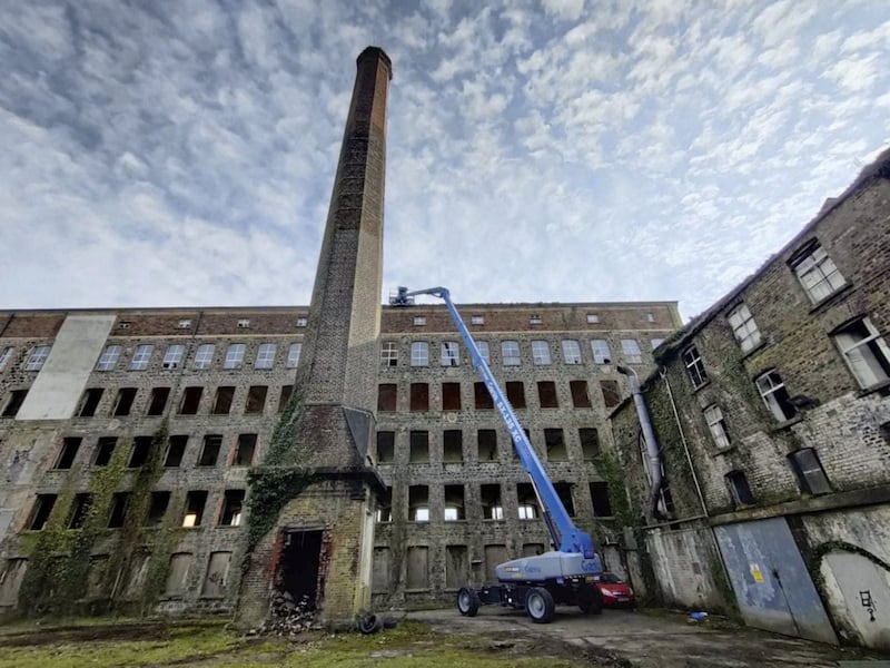 An image posted by the Karl Group showing maintenance and repair works at the Gilford Mill. 