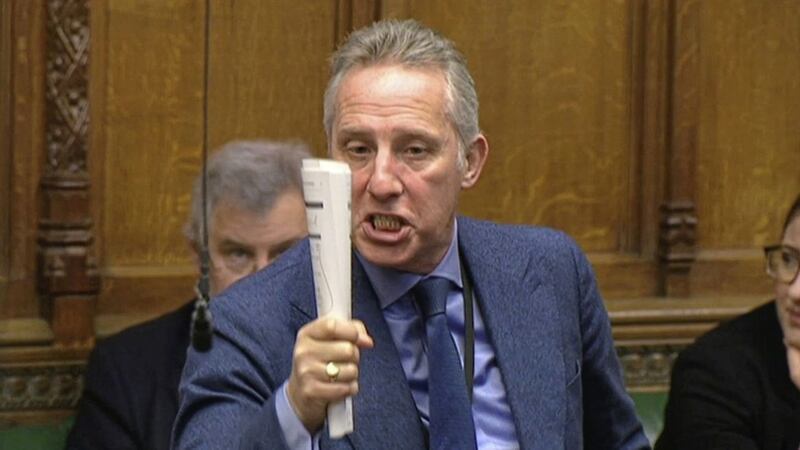 DUP MP Ian Paisley speaking out about Brexit at Westminster this week 
