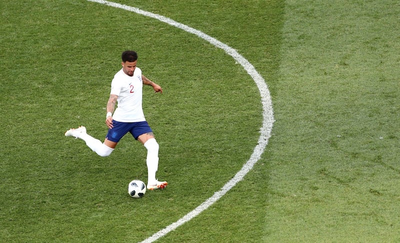 Kyle Walker playing for England against Panama 