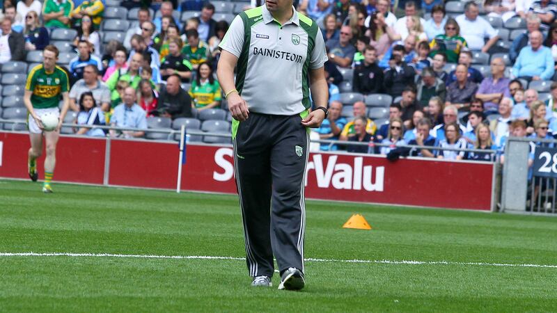 Eamonn Fitzmaurice at Croke Park ahead of Kerry's All-Ireland semi-final defeat to Dublin &nbsp;