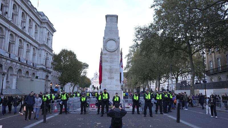 The Metropolitan Police said that 126 people were arrested during the Armistice Day protests and counter-protests (Jeff Moore/PA)