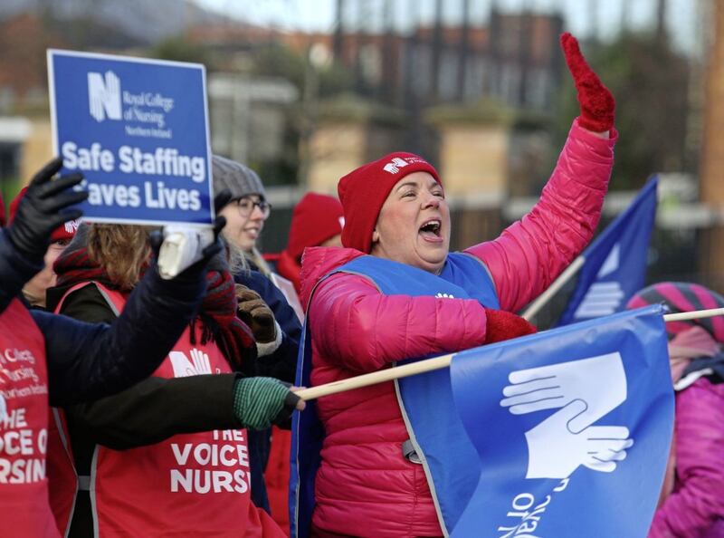 Nurses' second wave of protests over pay and staffing levels. Picture by Mal McCann