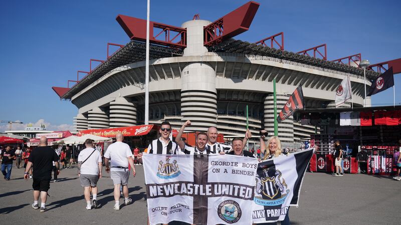 Newcastle fans had no concerns over safety in Milan (Owen Humphreys/PA)