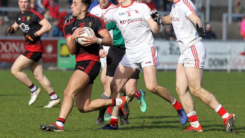 Down missed out on promotion against Louth on Sunday, and it was largely down to their ineffective setup on kickouts. Picture by Philip Walsh