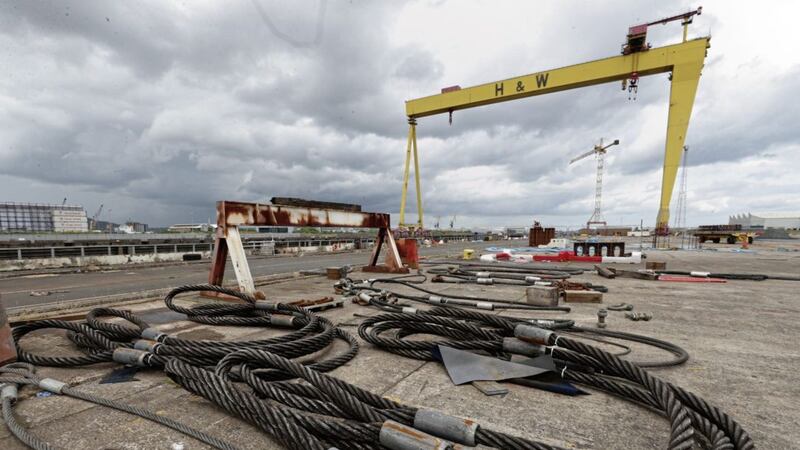 The Samson crane at Harland &amp; Wolff shipyard in east Belfast. Picture by Liam McBurney, Press Association 