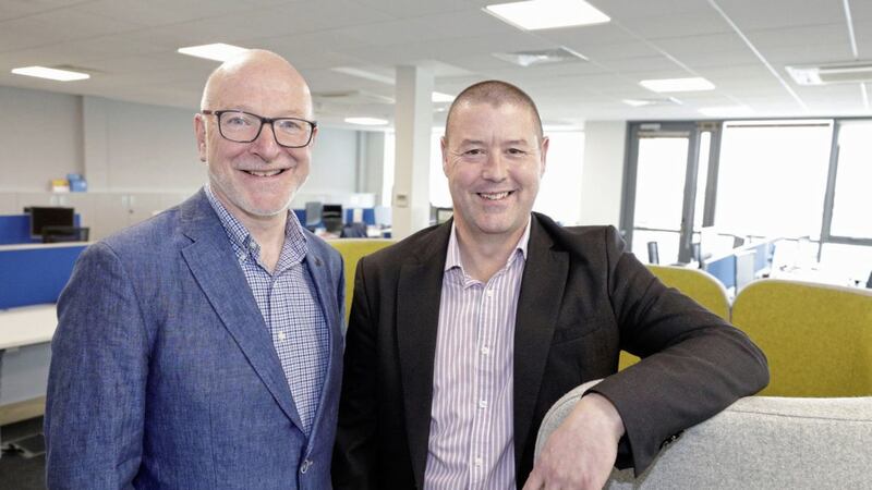 Digital mapping software company Esri Ireland has invested &pound;1.4 million to expand its operations and cater to increasing customer demand. Pictured are Eamonn Doyle, CTO, Esri Ireland; and Paul Synnott, director and country manager, Esri Ireland 