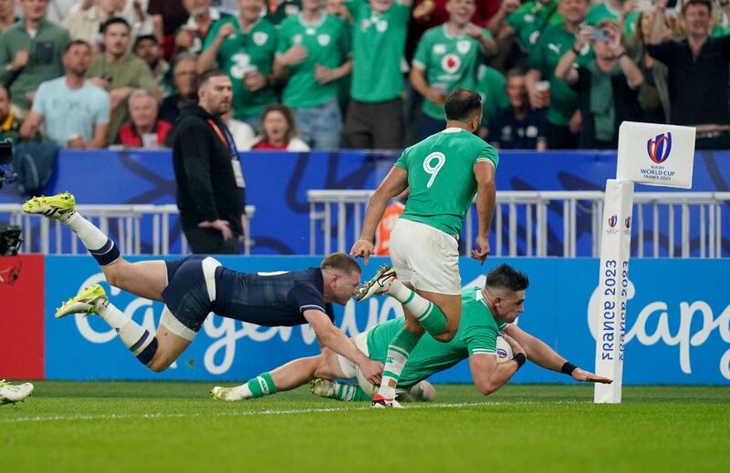 Dan Sheehan claimed one of Ireland's six tries in last weekend's win over Scotland