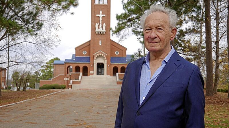 Simon Schama at St. Jude&rsquo;s Church in Alabama, USA. Picture by Oxford Films 