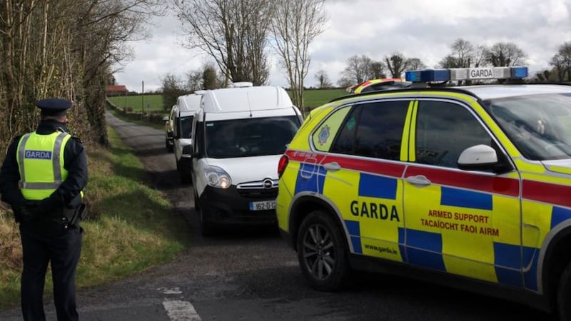 Garda Forensics arriving at the scene near Kilacluig, close to Michelstown, after the body of a third man has been found during a manhunt in Cork. Picture by&nbsp;Brendan Gleeson/PA Wire