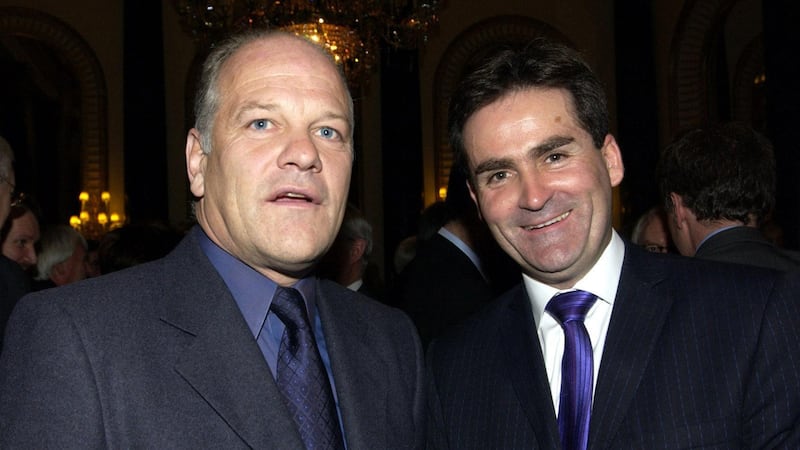 Former Sky Sports presenters Andy Gray, left, and Richard Keys. PIcture by Fiona Hanson, Press Association