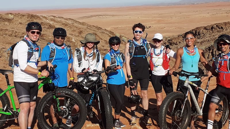 A host of famous faces embarked on a 100-mile expedition in Namibia in the name of charity.