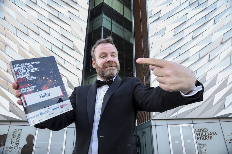 Comedian Neil Delamere hosted the 2023 Irish News Workplace and Employment Awards at Titanic Belfast