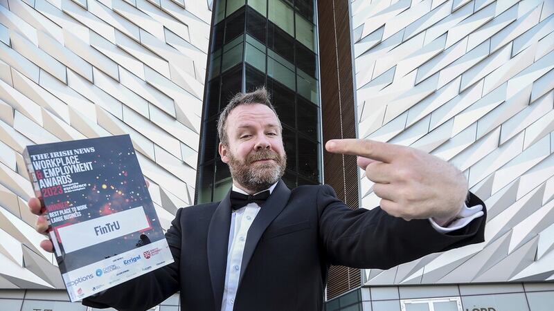 Comedian Neil Delamere hosted the 2023 Irish News Workplace and Employment Awards at Titanic Belfast